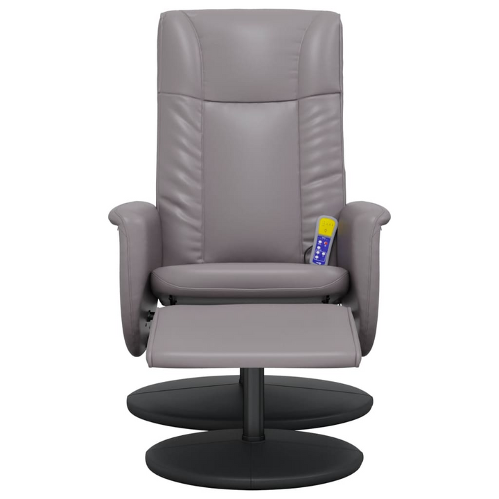 Massage Recliner Chair with Footstool - Grey Faux Leather - Premium  from Home Treasures - Just £173.99! Shop now at Home Treasures