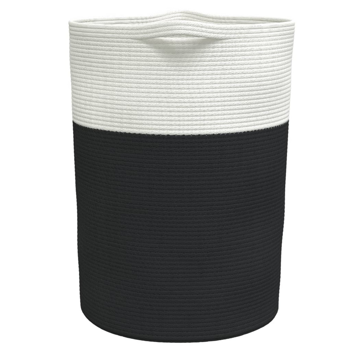 Stylish & Durable Cotton Storage Basket - Black and White, Ø49x65 cm | Perfect Home Organizer - Premium  from Home Treasures - Just £40.99! Shop now at Home Treasures