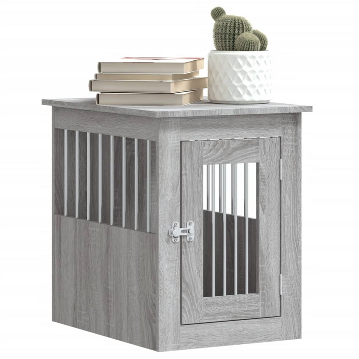 Sonoma Dog Crate in Grey - Stylish & Practical Pet Cage and End Table (45x62x59 cm, Engineered Wood) - Premium  from Home Treasures - Just £70.99! Shop now at Home Treasures