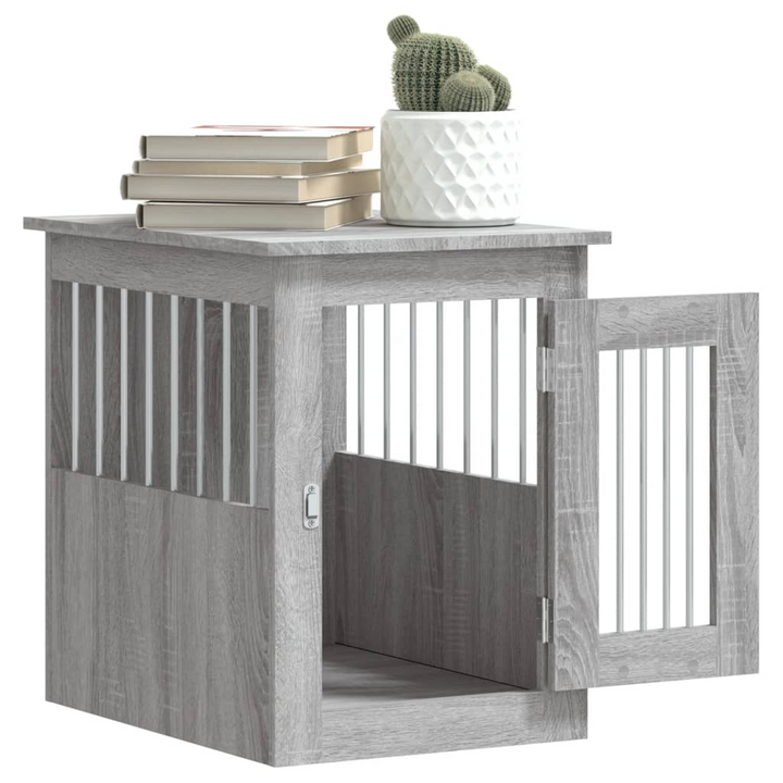 Sonoma Dog Crate in Grey - Stylish & Practical Pet Cage and End Table (45x62x59 cm, Engineered Wood) - Premium  from Home Treasures - Just £70.99! Shop now at Home Treasures