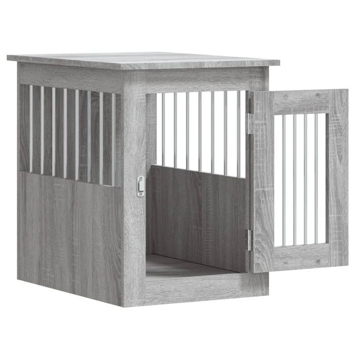 Sonoma Dog Crate in Grey - Stylish & Practical Pet Cage and End Table (45x62x59 cm, Engineered Wood) - Premium  from Home Treasures - Just £70.99! Shop now at Home Treasures