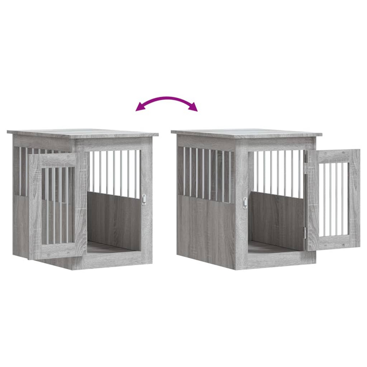 Sonoma Dog Crate in Grey - Stylish & Practical Pet Cage and End Table (45x62x59 cm, Engineered Wood) - Premium  from Home Treasures - Just £70.99! Shop now at Home Treasures