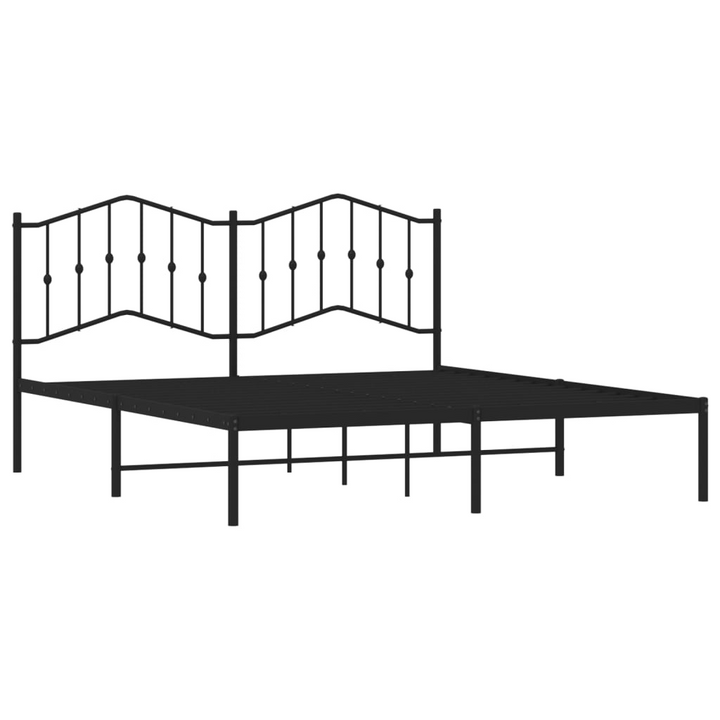 Classic Black Metal Bed Frame with Headboard - 183x213 cm | Elegant & Sturdy Design - Premium  from Home Treasures - Just £102.99! Shop now at Home Treasures