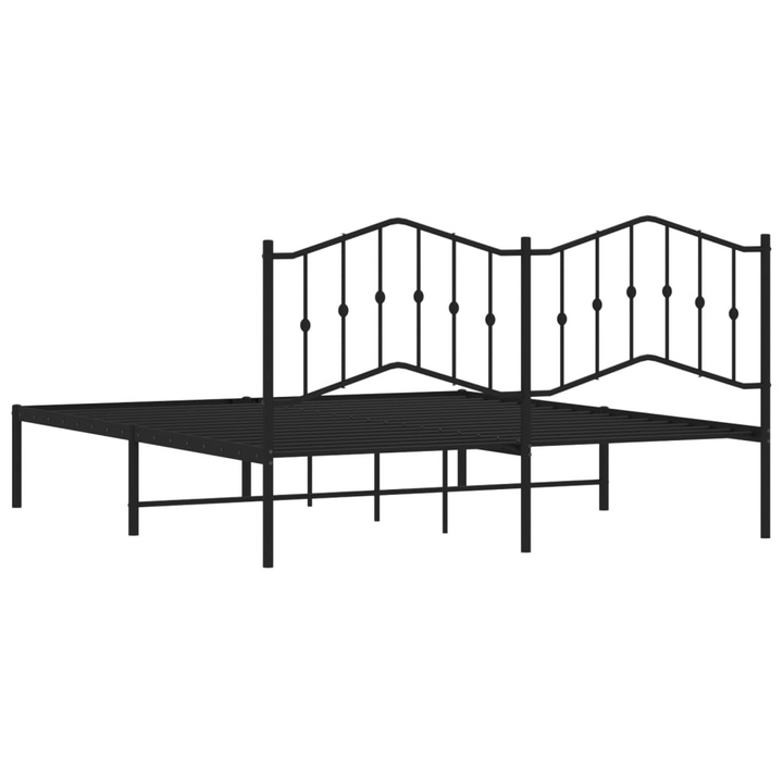 Classic Black Metal Bed Frame with Headboard - 183x213 cm | Elegant & Sturdy Design - Premium  from Home Treasures - Just £102.99! Shop now at Home Treasures