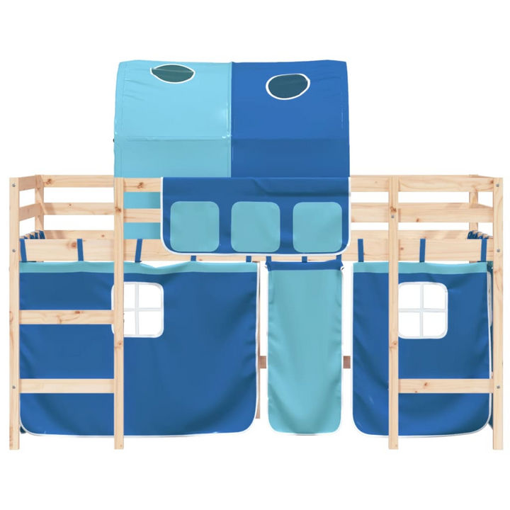 Children's Loft Bed with Tunnel - Blue 80x200 cm - Space Saver & Fun Design - Premium  from Home Treasures - Just £202.99! Shop now at Home Treasures