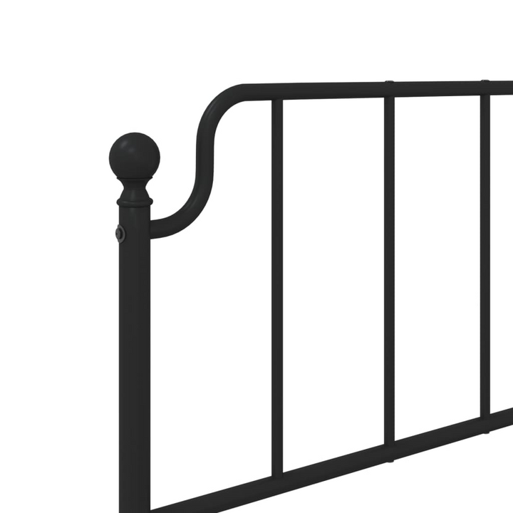 Metal Bed Frame with Headboard Black Single 90x190 cm - Sturdy & Elegant Design - Premium  from Home Treasures - Just £55.99! Shop now at Home Treasures