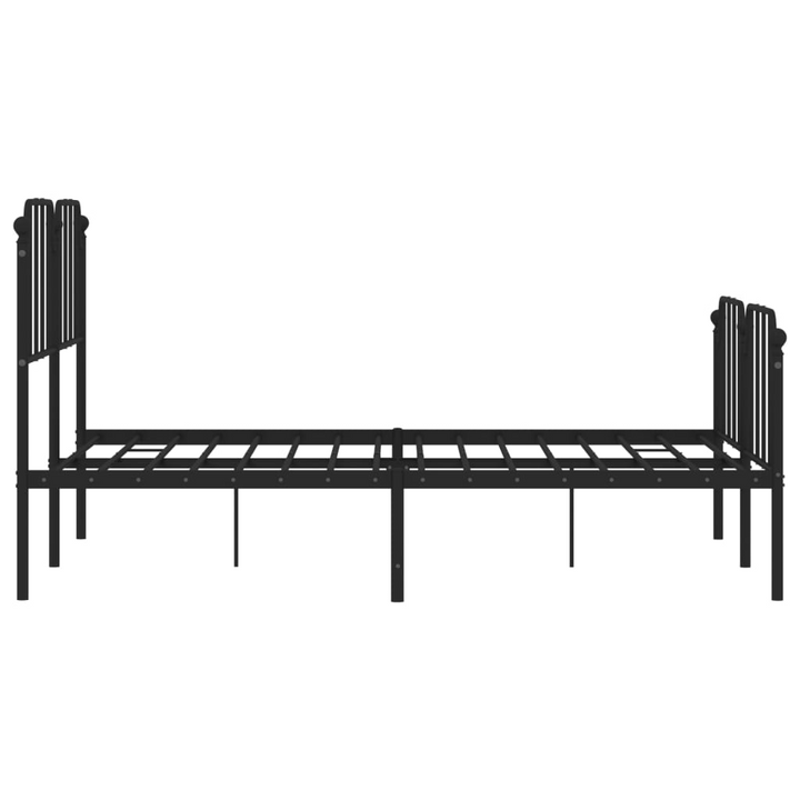 King Size Metal Bed Frame with Footboard in Black, Sturdy Steel Construction, 150x200 cm - Elegant and Durable - Premium  from Home Treasures - Just £110.99! Shop now at Home Treasures