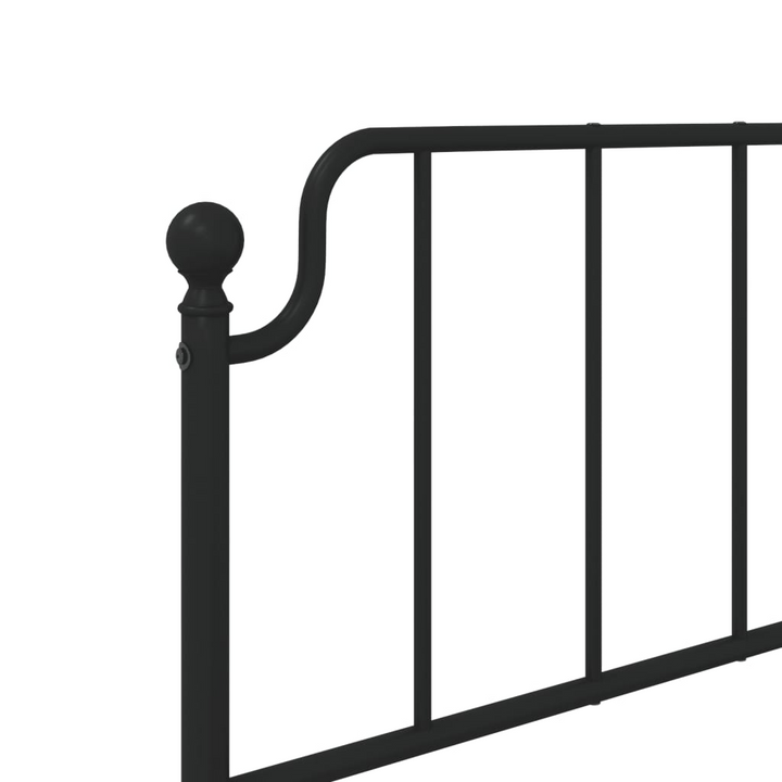 Robust Metal Bed Frame with Headboard, Black 100x200 cm – Elegant & Timeless Design - Premium  from Home Treasures - Just £68.99! Shop now at Home Treasures