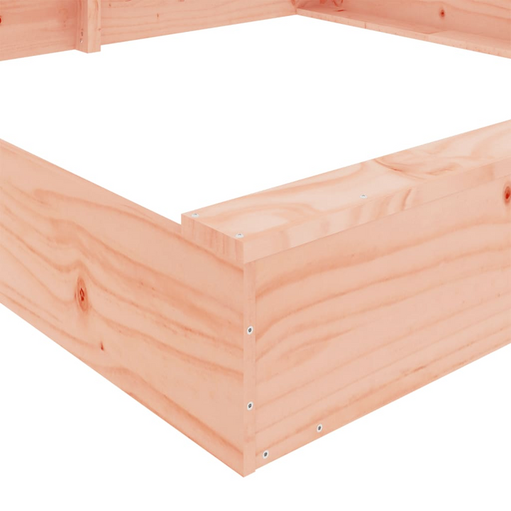 Square Sandbox with Seats, Douglas Solid Wood - Outdoor Sandpit for Creative Play - Premium  from Home Treasures - Just £109.99! Shop now at Home Treasures