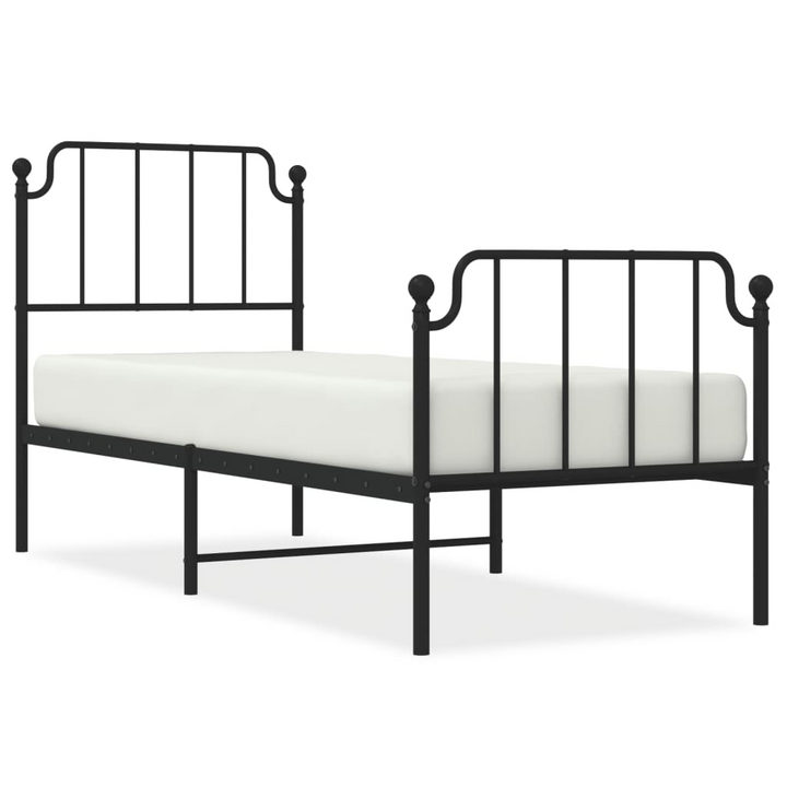 Small Single Metal Bed Frame - Elegant Black, Sturdy & Functional 75x190 cm - Premium  from Home Treasures - Just £63.99! Shop now at Home Treasures