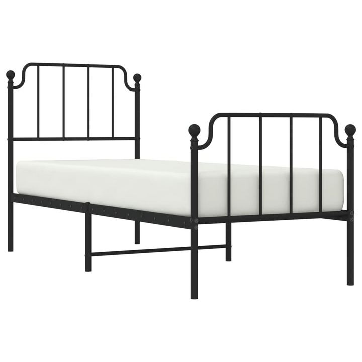 Small Single Metal Bed Frame - Elegant Black, Sturdy & Functional 75x190 cm - Premium  from Home Treasures - Just £63.99! Shop now at Home Treasures