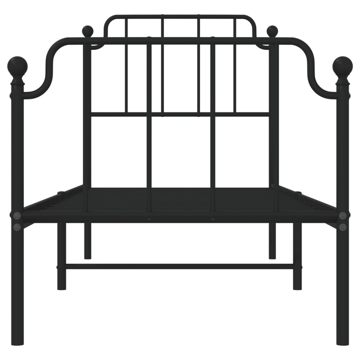 Small Single Metal Bed Frame - Elegant Black, Sturdy & Functional 75x190 cm - Premium  from Home Treasures - Just £63.99! Shop now at Home Treasures