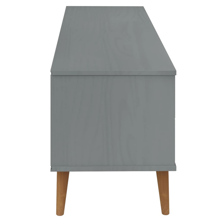 MOLDE TV Cabinet in Grey 158x40x49 cm, Solid Pine Wood - Stylish & Functional Media Console - Premium  from Home Treasures - Just £176.99! Shop now at Home Treasures