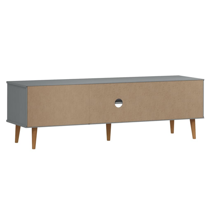 MOLDE TV Cabinet in Grey 158x40x49 cm, Solid Pine Wood - Stylish & Functional Media Console - Premium  from Home Treasures - Just £176.99! Shop now at Home Treasures