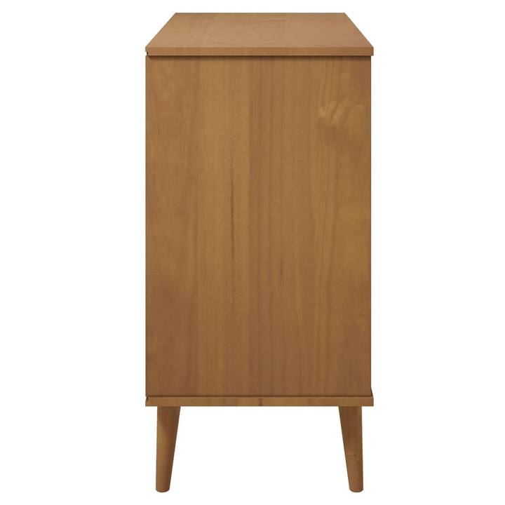 MOLDE Sideboard in Brown 90x40x80 cm | Solid Pine Wood | Scandinavian Design Cabinet with Ample Storage - Premium  from Home Treasures - Just £103.99! Shop now at Home Treasures