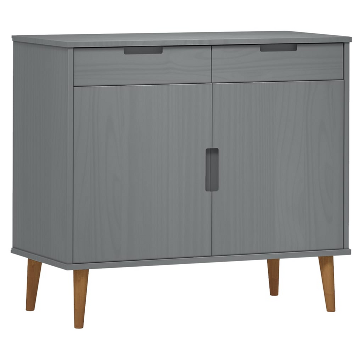 MOLDE Grey Sideboard 90x40x80 cm - Solid Pine Wood Storage Cabinet with UV Varnish Finish - Premium  from Home Treasures - Just £169.99! Shop now at Home Treasures