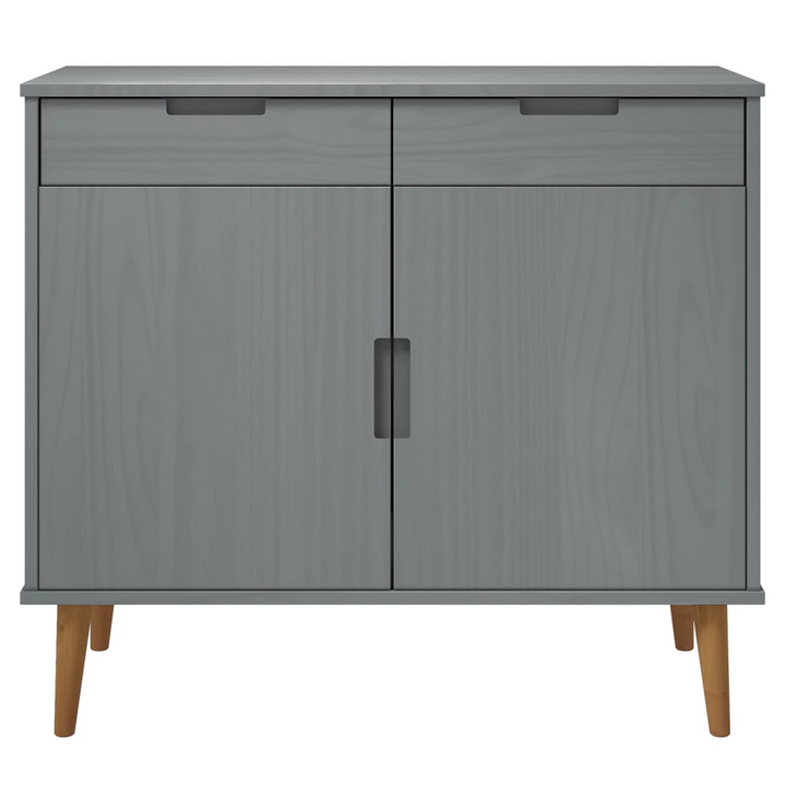 MOLDE Grey Sideboard 90x40x80 cm - Solid Pine Wood Storage Cabinet with UV Varnish Finish - Premium  from Home Treasures - Just £169.99! Shop now at Home Treasures