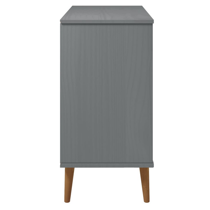 MOLDE Grey Sideboard 90x40x80 cm - Solid Pine Wood Storage Cabinet with UV Varnish Finish - Premium  from Home Treasures - Just £169.99! Shop now at Home Treasures