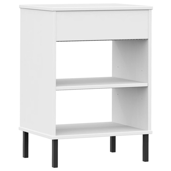 OSLO Console Cabinet - White Solid Pine Wood & Metal Legs - Stylish Storage Solution - Premium  from Home Treasures - Just £45.99! Shop now at Home Treasures