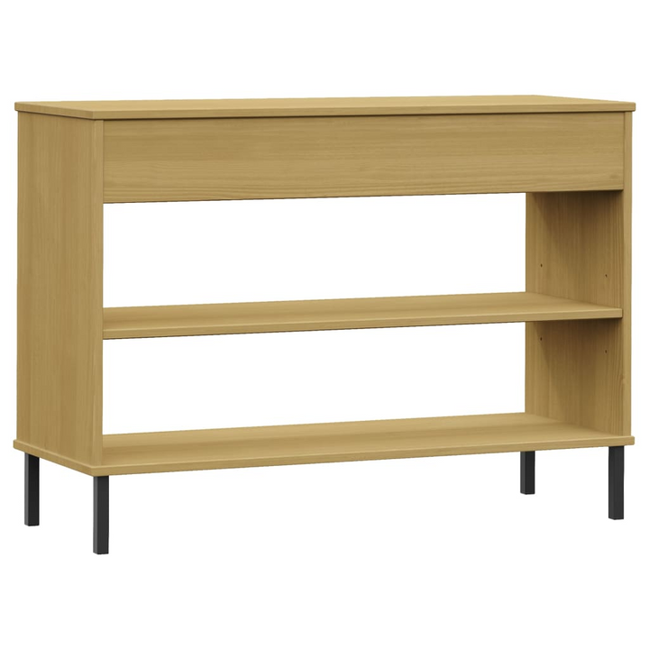 OSLO Console Cabinet with Metal Legs - Brown Solid Pine Wood - Stylish & Sturdy Storage Solution - Premium  from Home Treasures - Just £70.99! Shop now at Home Treasures