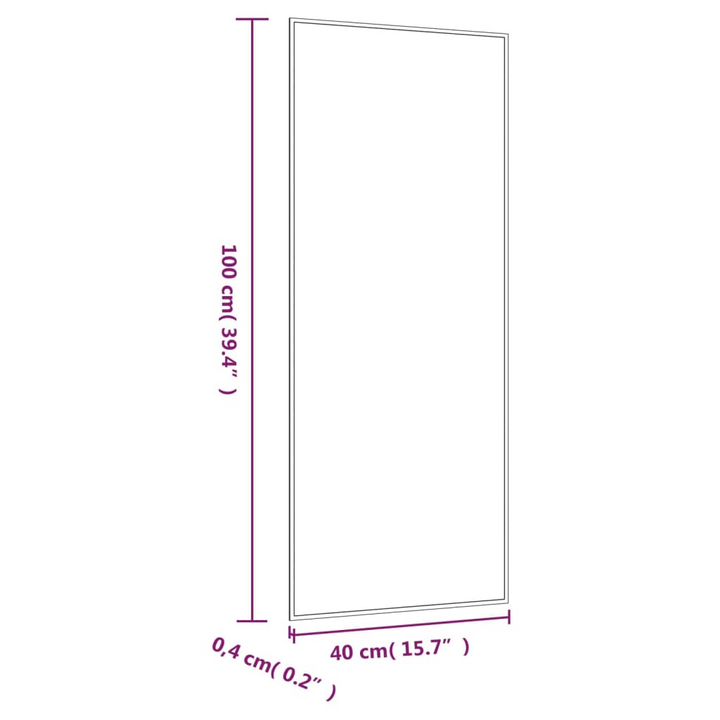 Elegant 40x100 cm Rectangle Wall Mirror - Premium Glass Decor - Premium  from Home Treasures - Just £42.99! Shop now at Home Treasures