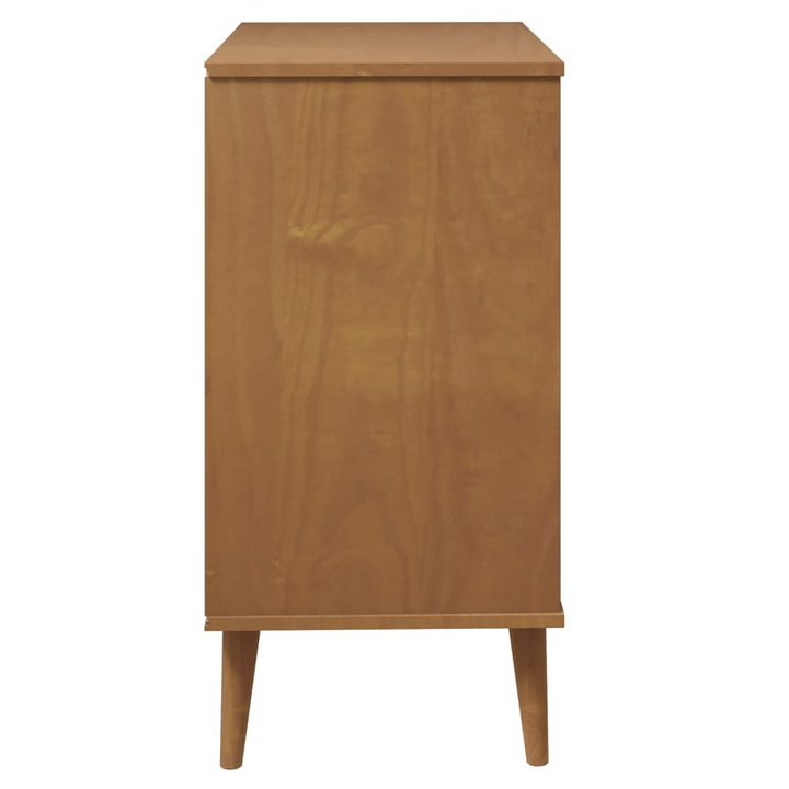 MOLDE Drawer Cabinet - 80x40x80 cm, Solid Pine Wood, Brown Finish | Stylish Scandinavian Design - Premium  from Home Treasures - Just £144.99! Shop now at Home Treasures