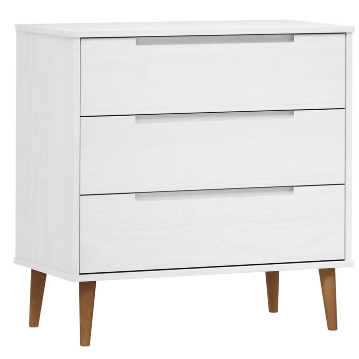 MOLDE Drawer Cabinet in White 80x40x80 cm | Solid Pine Wood Cabinet - Premium  from Home Treasures - Just £160.99! Shop now at Home Treasures