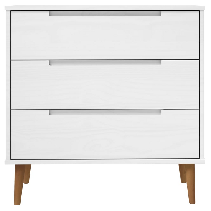 MOLDE Drawer Cabinet in White 80x40x80 cm | Solid Pine Wood Cabinet - Premium  from Home Treasures - Just £160.99! Shop now at Home Treasures