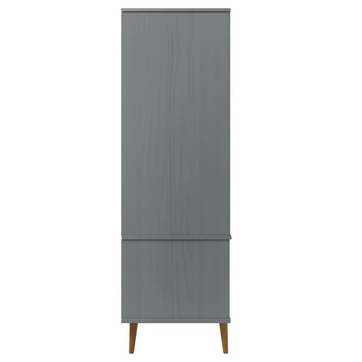 MOLDE Wardrobe in Grey - 90x55x175 cm | Solid Pine Wood | Ample Storage | Scandinavian Design - Premium  from Home Treasures - Just £348.99! Shop now at Home Treasures