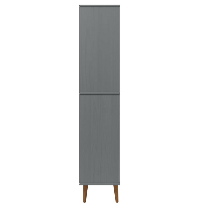 MOLDE Grey Bookcase 85x35x170.5 cm | Solid Pine Wood - Scandinavian Design, Ample Storage Space - Premium  from Home Treasures - Just £209.99! Shop now at Home Treasures