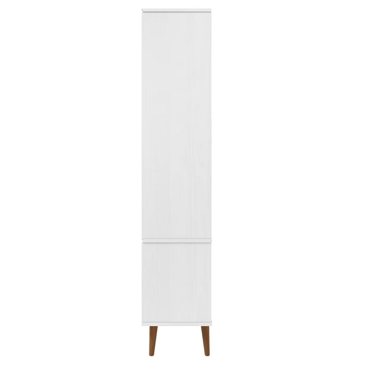 MOLDE Vitrine Cabinet in White – 90x35x175 cm, Solid Pine Wood with UV Varnish Finish - Premium  from Home Treasures - Just £340.99! Shop now at Home Treasures