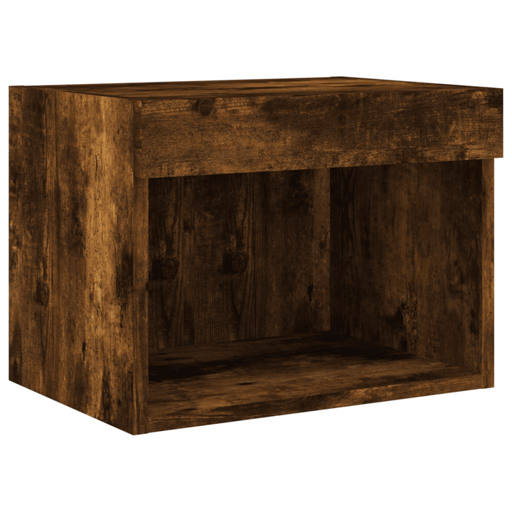 4 Piece TV Wall Cabinets with Customizable RGB LED Lights, Smoked Oak Finish - Modern Floating Units for Spacious Living Rooms - Premium  from Home Treasures - Just £142.99! Shop now at Home Treasures