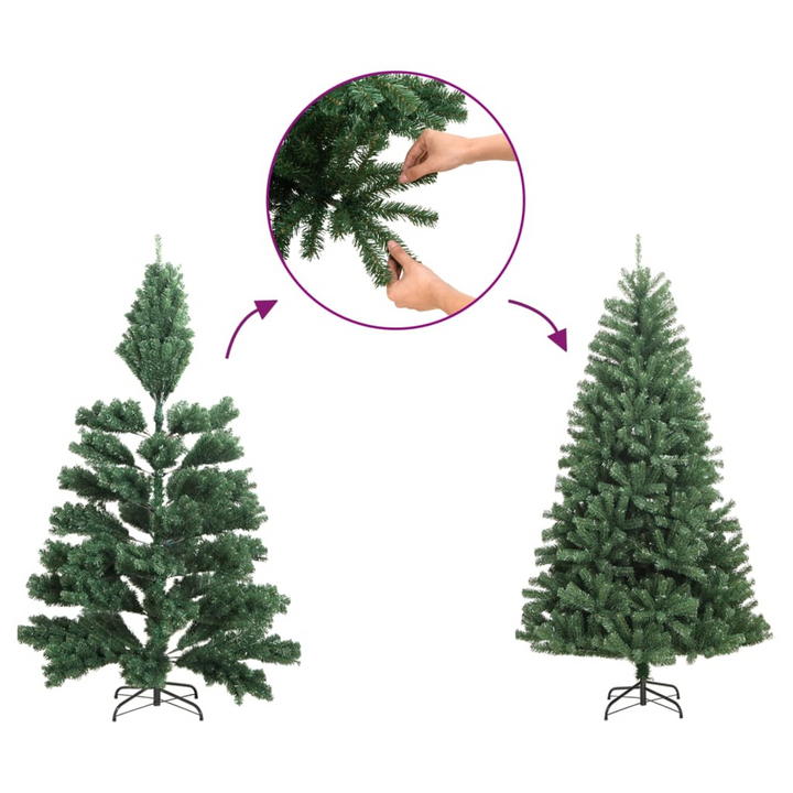 Artificial Christmas Tree with Flocked Snow - Lifelike Green PVC Tree for Indoor & Outdoor Use - Premium  from Home Treasures - Just £182.99! Shop now at Home Treasures