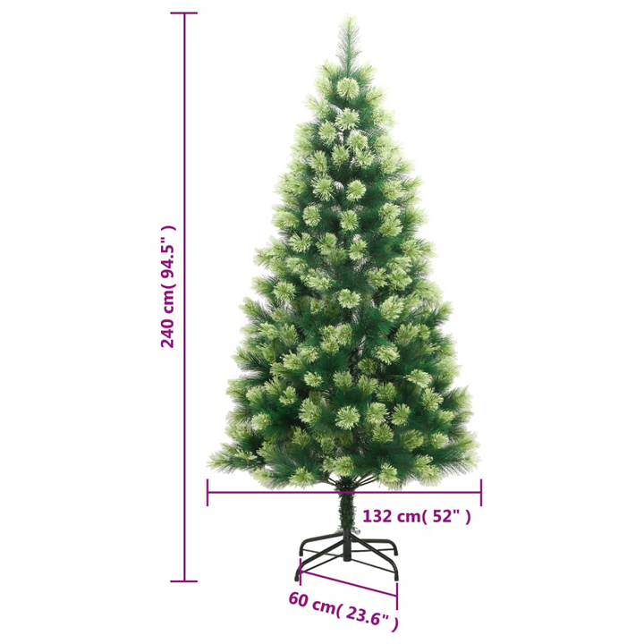 Artificial Hinged Christmas Tree with Metal Stand - Realistic PVC Tips, Easy Setup, Sturdy & Reusable - Premium  from Home Treasures - Just £161.99! Shop now at Home Treasures