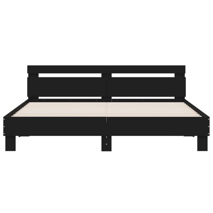 Super King Size Bed Frame with RGB LED Headboard in Black 180x200 cm - Premium  from Home Treasures - Just £217.99! Shop now at Home Treasures