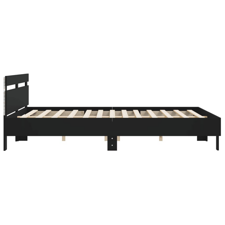 Super King Size Bed Frame with RGB LED Headboard in Black 180x200 cm - Premium  from Home Treasures - Just £217.99! Shop now at Home Treasures