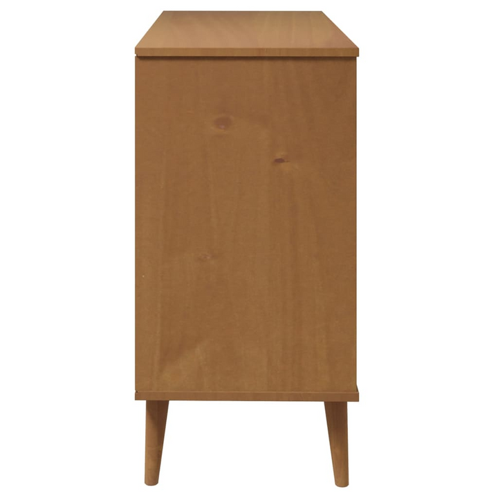 MOLDE Brown Drawer Cabinet - Elegant 6-Drawer Solid Wood Pine Storage Unit (113x40x80 cm) - Premium  from Home Treasures - Just £208.99! Shop now at Home Treasures