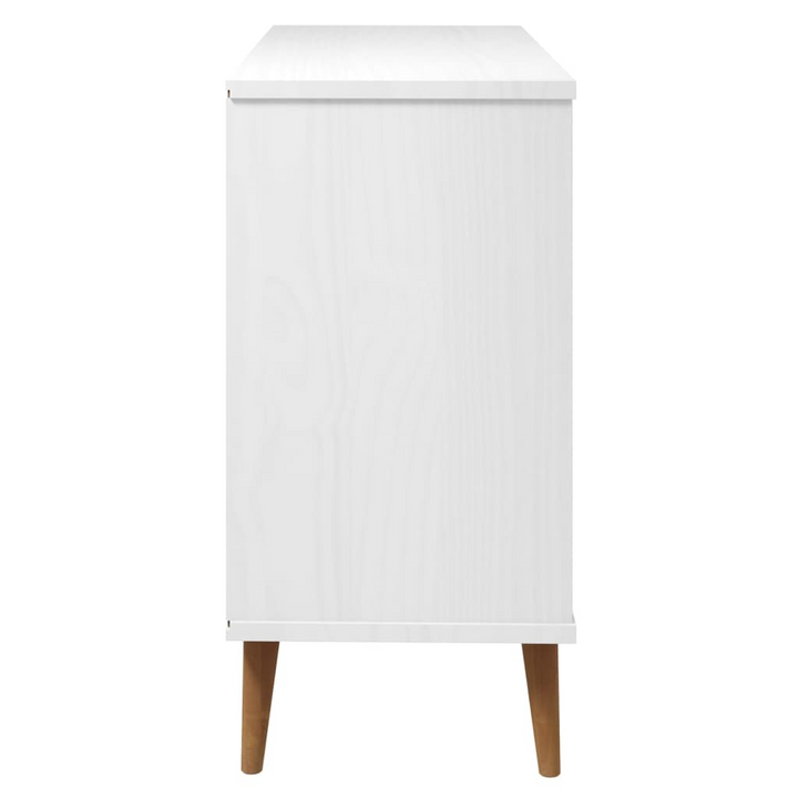 MOLDE Solid Wood Pine Drawer Cabinet in White- Scandinavian Style, 6-Drawer Storage Unit (113x40x80 cm) - Premium  from Home Treasures - Just £216.99! Shop now at Home Treasures