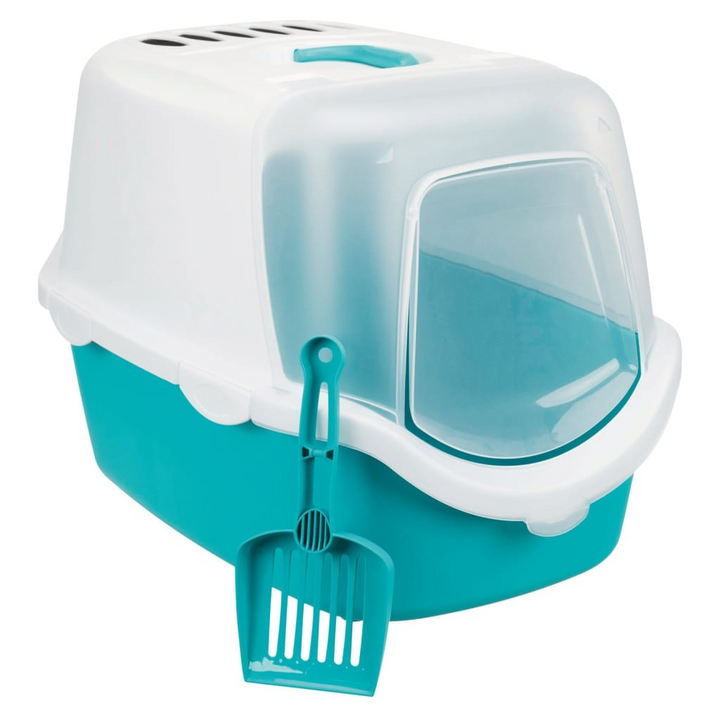 TRIXIE Vico Cat Litter Tray - Turquoise & White | Easy Clean with Carbon Filter - Premium  from Home Treasures - Just £43.99! Shop now at Home Treasures