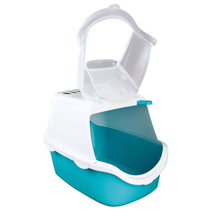 TRIXIE Vico Cat Litter Tray - Turquoise & White | Easy Clean with Carbon Filter - Premium  from Home Treasures - Just £43.99! Shop now at Home Treasures