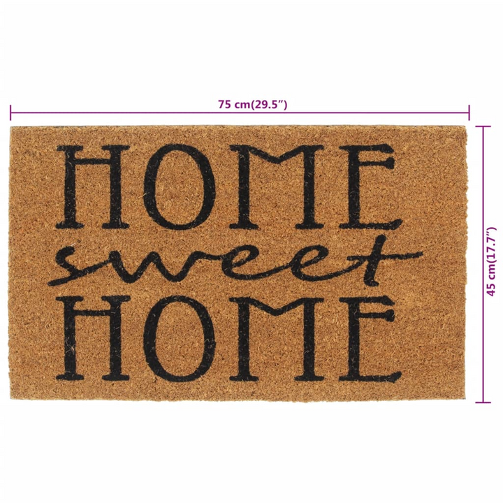 Natural Coir Door Mat 45x75 cm - Durable & Non-Slip Entrance Mat for Indoor & Outdoor Use - Premium  from Home Treasures - Just £22.99! Shop now at Home Treasures