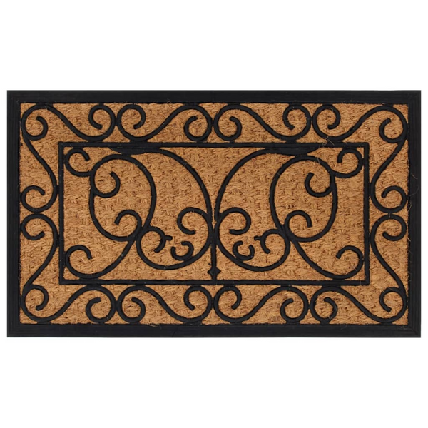 Rectangular Door Mat 45x75 cm - Durable Rubber & Natural Coir, Non-Slip, Easy to Clean - Premium  from Home Treasures - Just £17.99! Shop now at Home Treasures