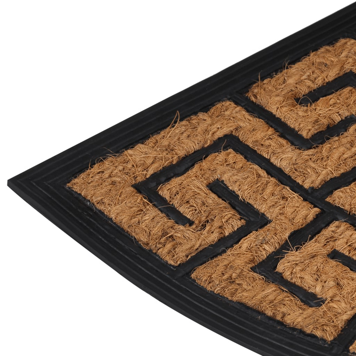 Door Mat Half Round 45x75 cm Rubber and Coir - Durable, Non-Slip, Easy to Clean - Premium  from Home Treasures - Just £20.99! Shop now at Home Treasures