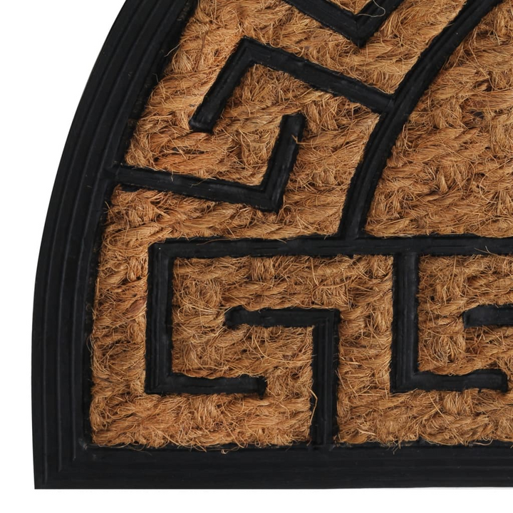 Door Mat Half Round 45x75 cm Rubber and Coir - Durable, Non-Slip, Easy to Clean - Premium  from Home Treasures - Just £20.99! Shop now at Home Treasures