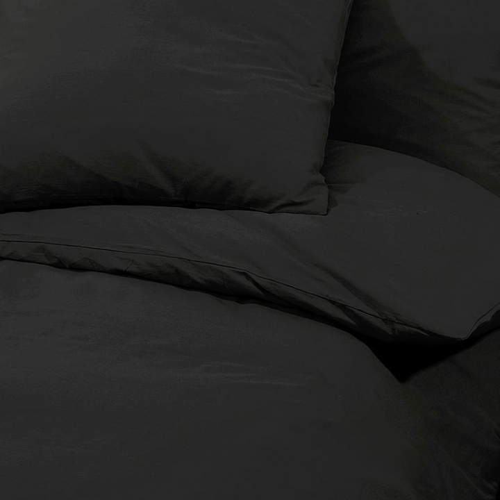 Black Duvet Cover Set - Luxurious 155x220 cm Microfiber Bedding - Premium  from Home Treasures - Just £19.99! Shop now at Home Treasures