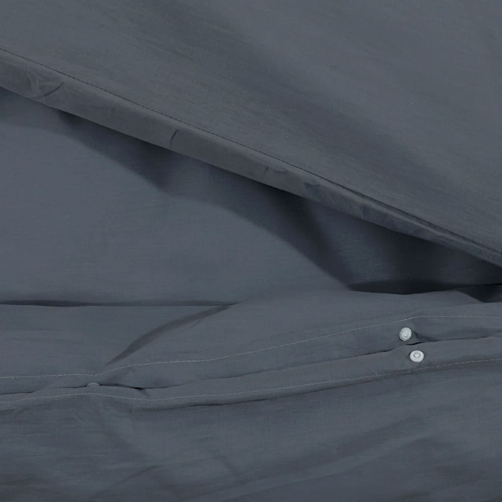 Duvet Cover Set in Anthracite 240x220 cm - Lightweight Microfiber, Soft & Comfortable Bedding - Premium  from Home Treasures - Just £26.99! Shop now at Home Treasures