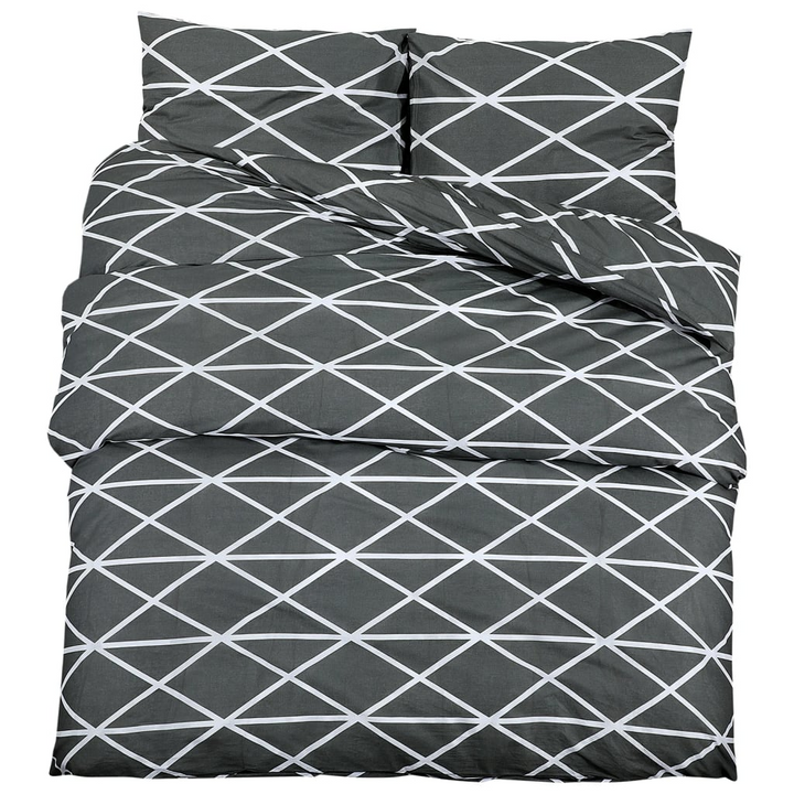 Grey Cotton Duvet Cover Set (135x200 cm) - Soft, Comfortable, and Stylish Bedding - Premium  from Home Treasures - Just £26.99! Shop now at Home Treasures