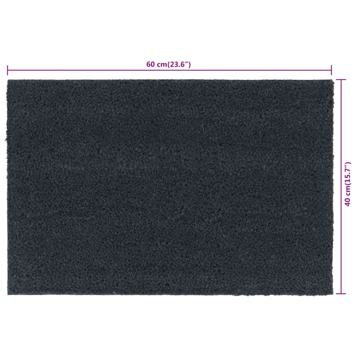 Durable Dark Grey Door Mat 40x60 cm - Tufted Coir Mat with Non-Slip PVC Backing for Indoor & Outdoor Use - Premium  from Home Treasures - Just £21.99! Shop now at Home Treasures