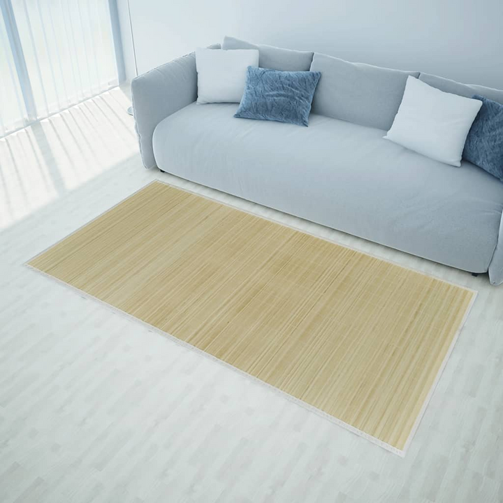 Eco-Friendly Rectangular Natural Bamboo Rug 120 x 180 cm - Non-Skid & Easy to Clean - Premium  from Home Treasures - Just £43.99! Shop now at Home Treasures