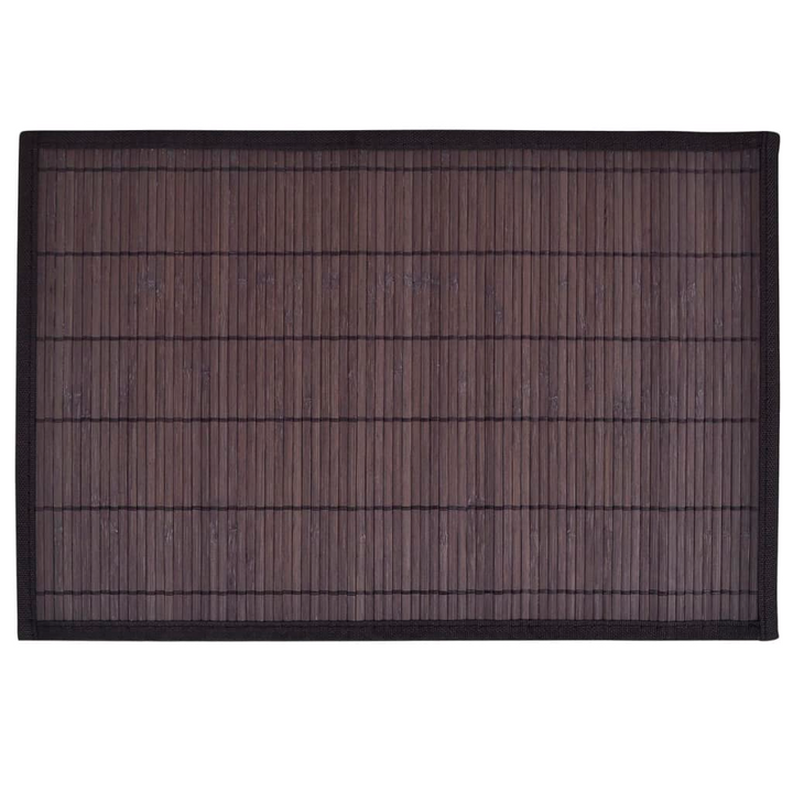 Premium 6-Piece Bamboo Placemats Set - Dark Brown, 30 x 45 cm - Elegant and Durable Dining Table Decor - Premium  from Home Treasures - Just £25.99! Shop now at Home Treasures